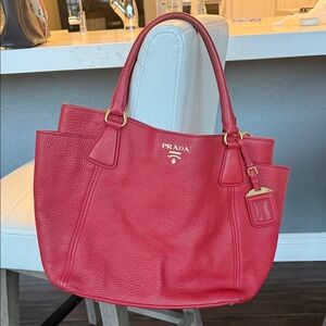 Prada Vibrant Red Tote Bag